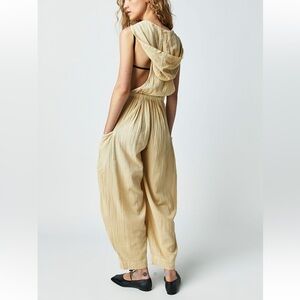 Free People Unhidden Hoodie Oversized Relaxed Barrel Hooded One-Piece Jumpsuit